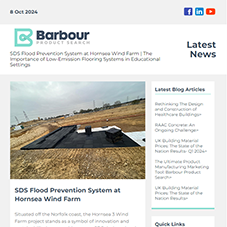 Latest News from Barbour Product Search: SDS Flood Prevention System at Hornsea Wind Farm | The Importance of Low-Emission Flooring Systems in Educational Settings